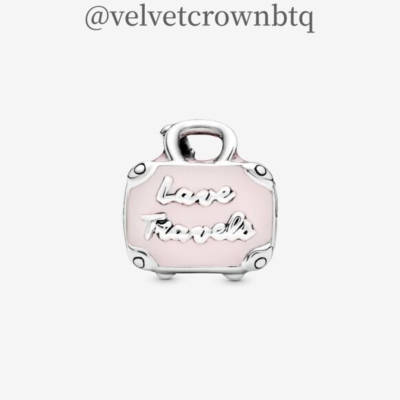Pandora Pink Travel Bag Charm|Vacation Charms|Pandora US|Pendant - Picture 1 of 2